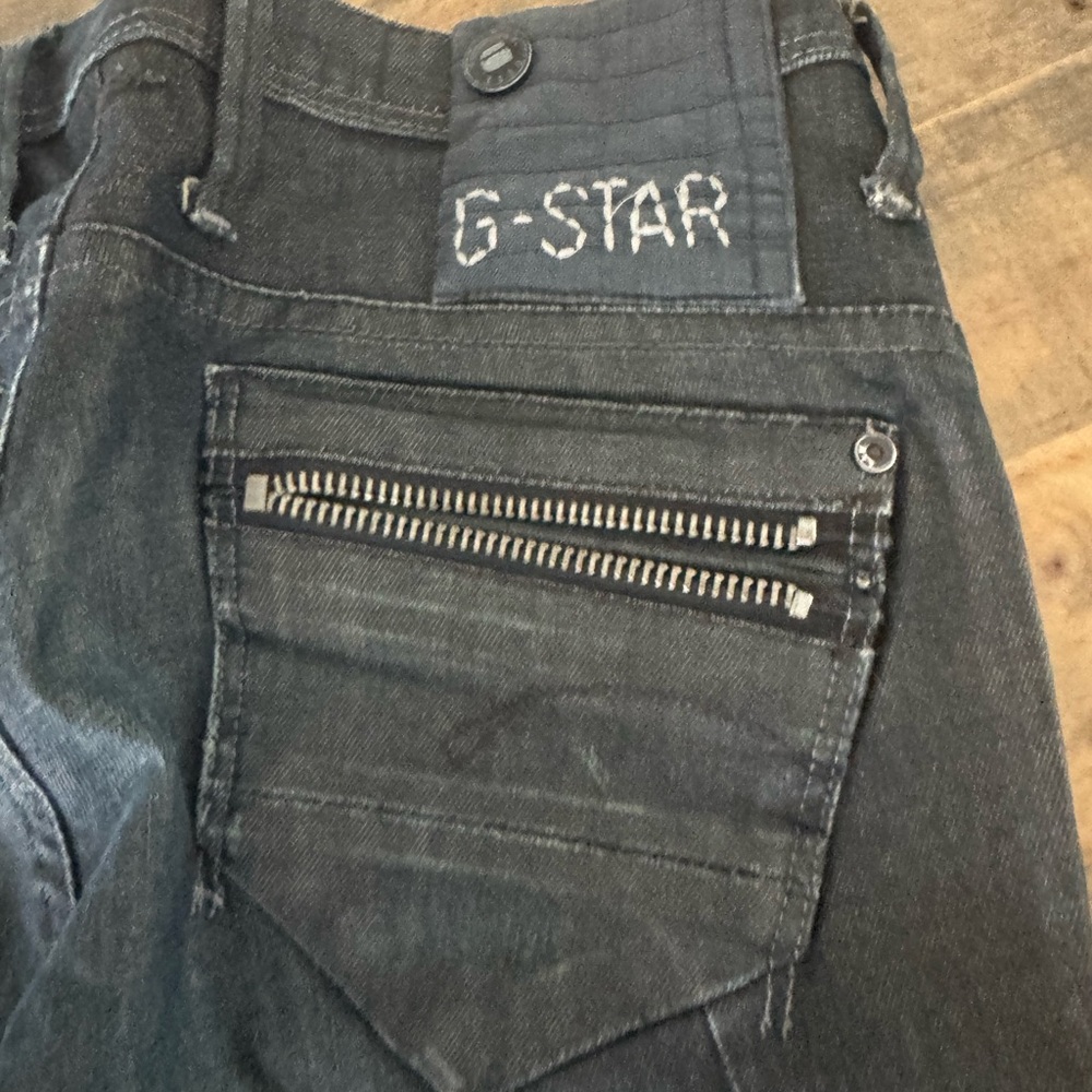 G-Star Women's Dark Denim Skinny Jeans with Zipper Detail